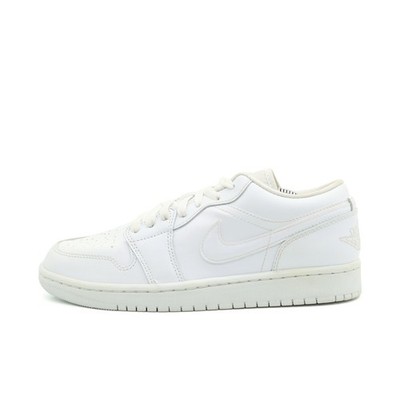 Nike Damen Air Jordan 1 Low Schuhe Weiß Leder Atmungsaktiv Sneaker EU 38.5