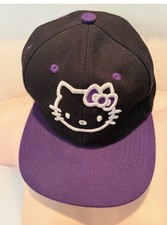 Hello Kitty Black Baseball Cap-Embroidered