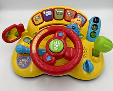 VTech Turn Learn Driver Steering Wheel Toy Lights Sounds Interactive TESTED