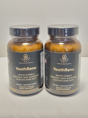 2x LonLife YouthRenu Boost Energy Enhance Skin Radiance Elevate 60 ct each 