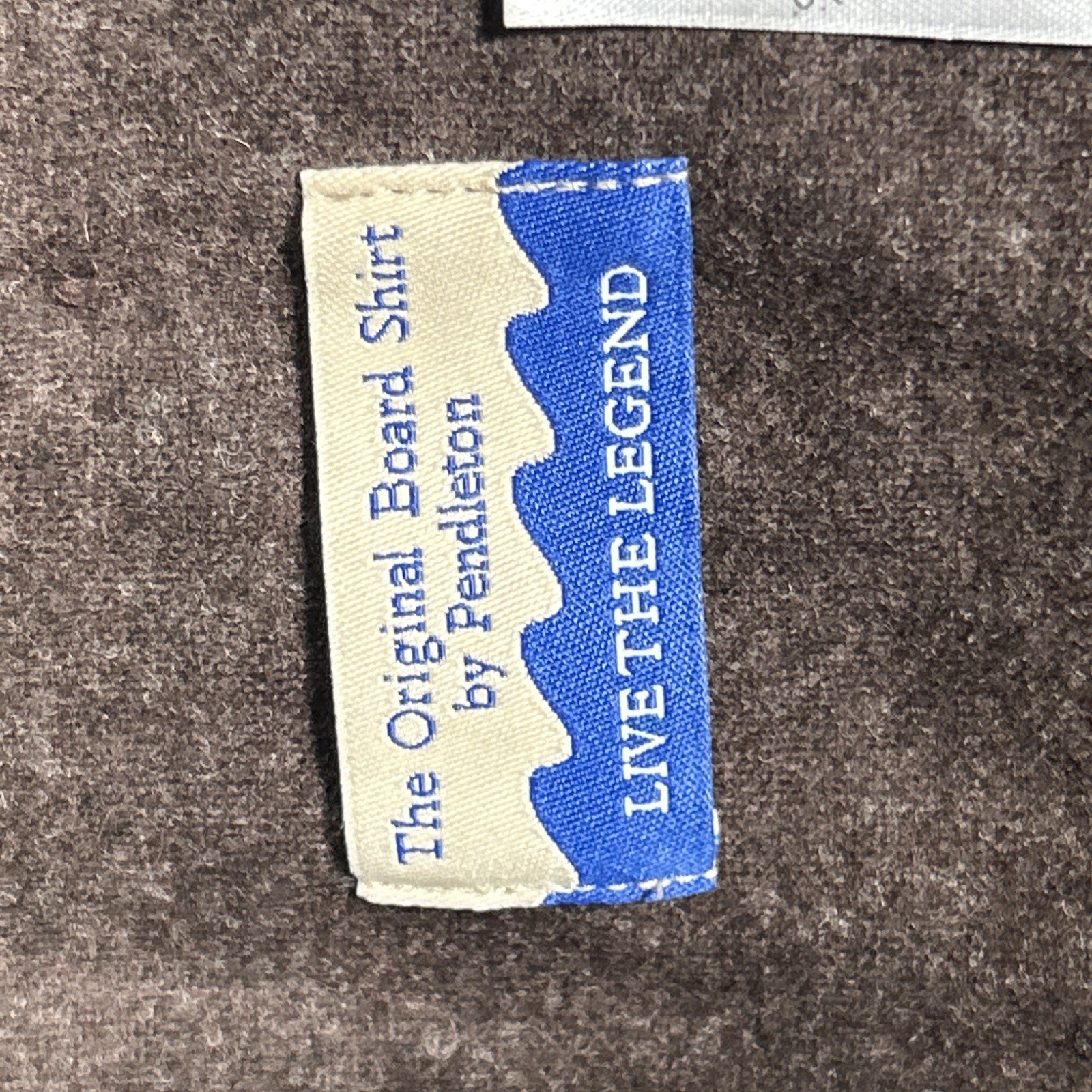 Vintage Pendleton Board Shirt Jac Mens Large Long Brown Wool Loop Long Sleeve