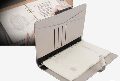 Smart Notebook with Lamp, Audio Recording, Portable Chargers, Fillable Planner