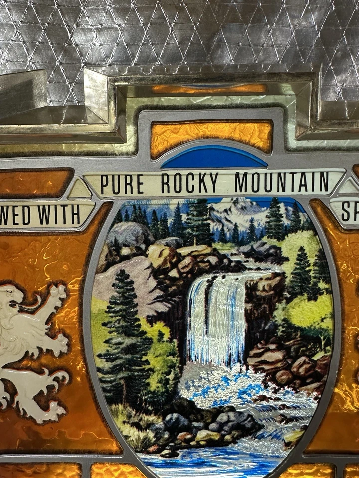 Vintage 1970s Coors Waterfall Shield Lighted Beer Sign - Image 3 of 4