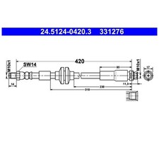 2x Bremsschlauch hinten für Ford C-MAX DM2 Focus 2 DA DB | 24576739