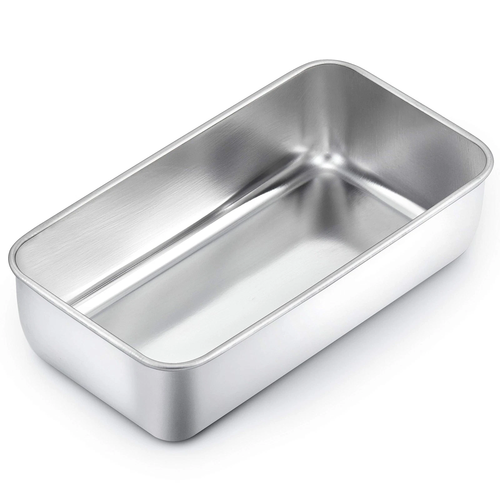 Stainless Steel Loaf Pan, Bread Baking Pan King Cake Pan, 23.5cm x 12.6cm x 6cm, R...