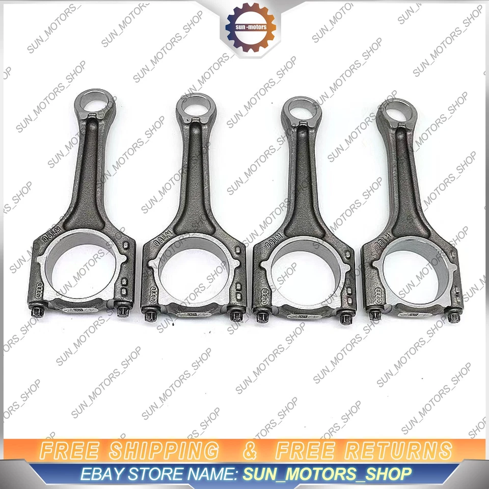 4PCS OEM pistons STD and Genuine Connecting Rods Φ23mm for AUDI Q5 A4 A5 2.0T Foto 3 de 4