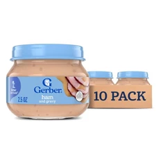 Stage 2 Baby Food Ham and Gravy Jar Baby Food Puree Baby Mealtime Baby Puree ...