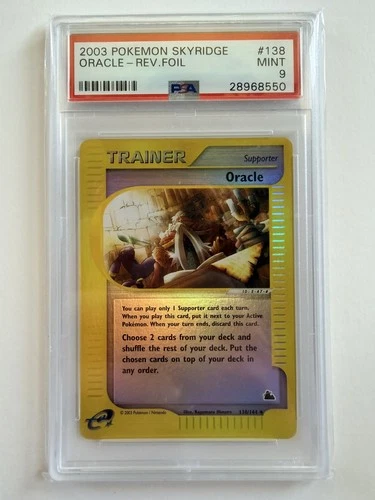 Pokémon 2003 Skyridge Oracle Trainer 138/144 Reverse Holo PSA 9 umbreon