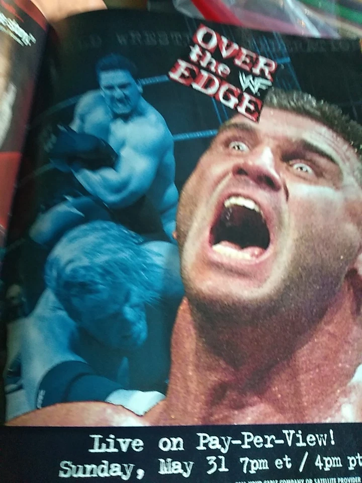 1998 WWF OVER THE EDGE Print Ad STONE COLD STEVE AUSTIN DUDE LOVE Ken Shamrock - Image 1 of 1