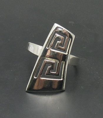 Stilvoller Echt Sterling Silber Ring gepunzt massiv 925 Handarbeit Kaiserin