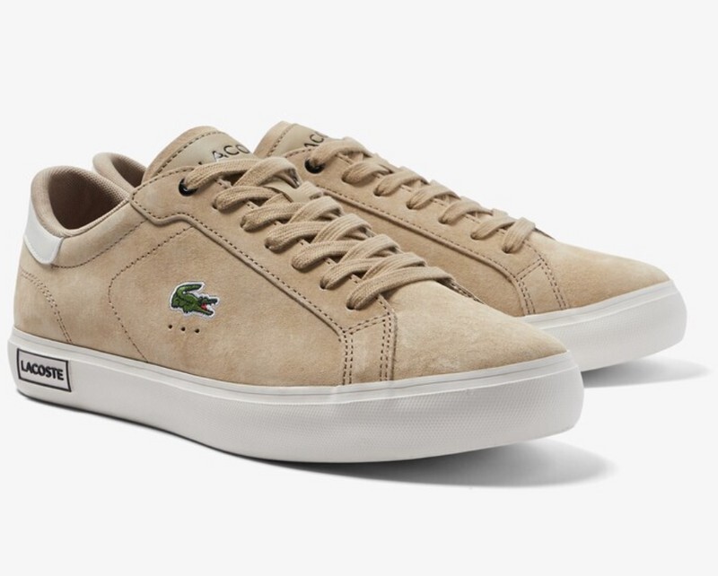 Lacoste Powercourt 222 SMA Mens Suede Tan Lifestyle Sneakers - Main Image