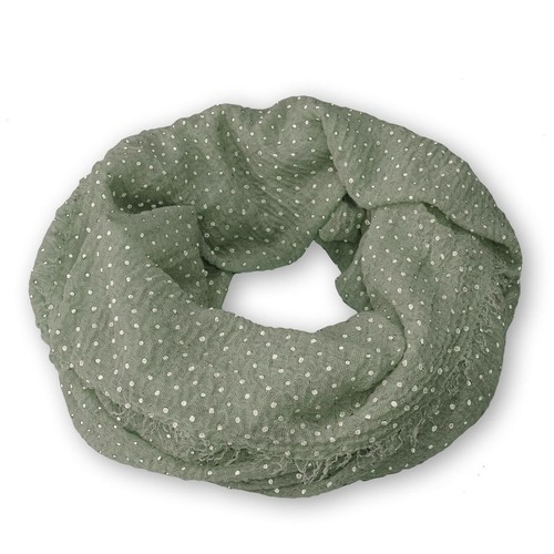 leichter Crinkle Loopschal Punkte Halstuch Schal gepunktet Knitterlook Damen - Bild 12 von 15
