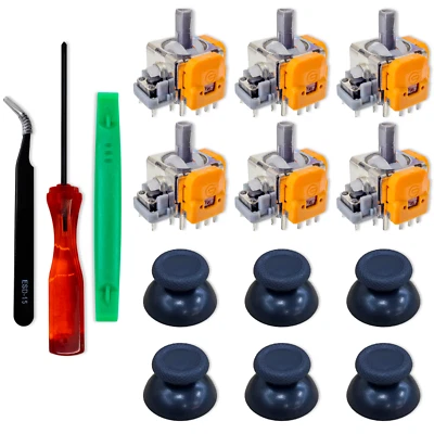 SOSS GAMING® Hall Effect Joysticks UPGRADE Kit for PS5 Dualsense Controllers (6)