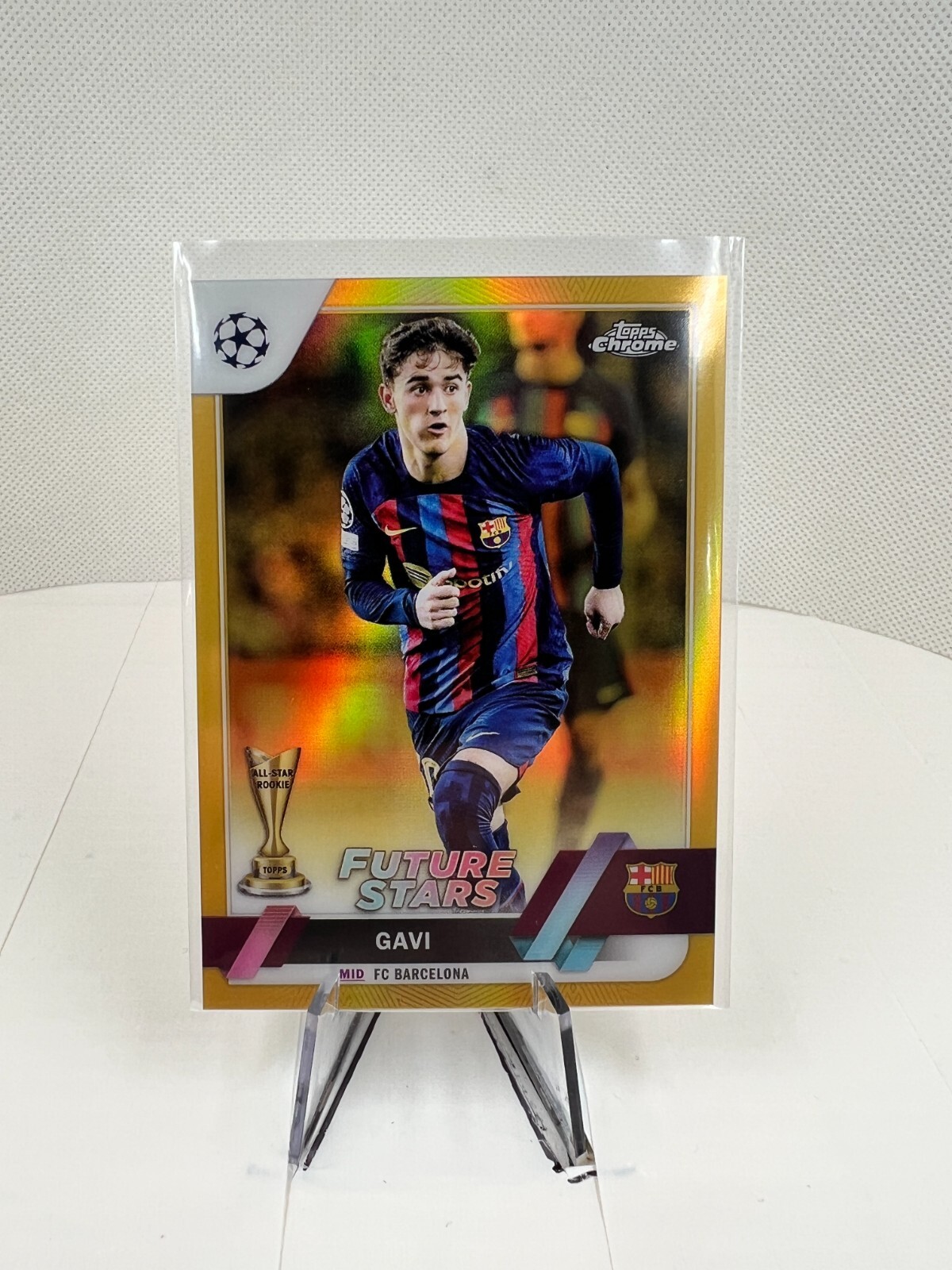 2022-23 Topps Chrome UEFA Club Comp 178 Gavi Gold Refractor /50