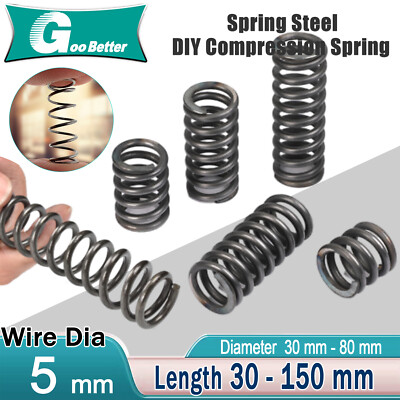 #ad #ad Compression Spring Steel 5 mm Wire Dia Small Pressure Springs Coil Spring $48.56