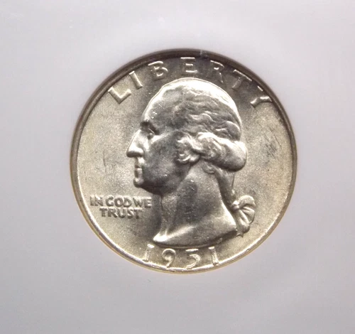 1951 "D" Washington SILVER Quarter 25c NGC MS65 #003 Gem Uncirculated ECC&C, Inc