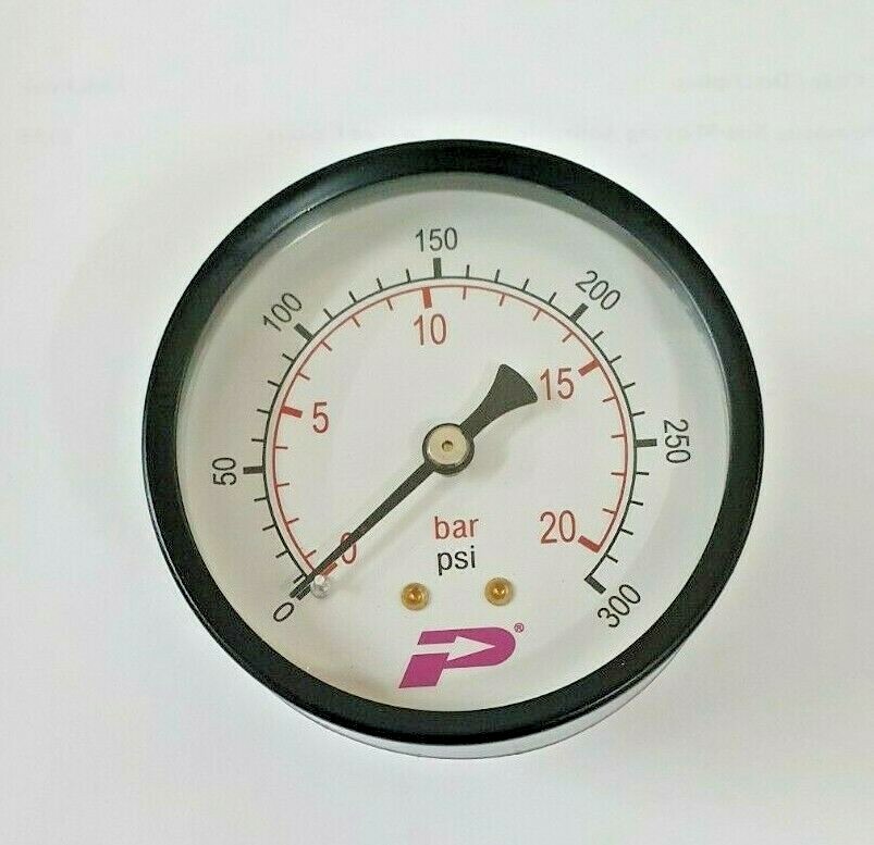 Air Pressure Guage 1/4 bsp Rear Entry 63mm dial 0-300psi