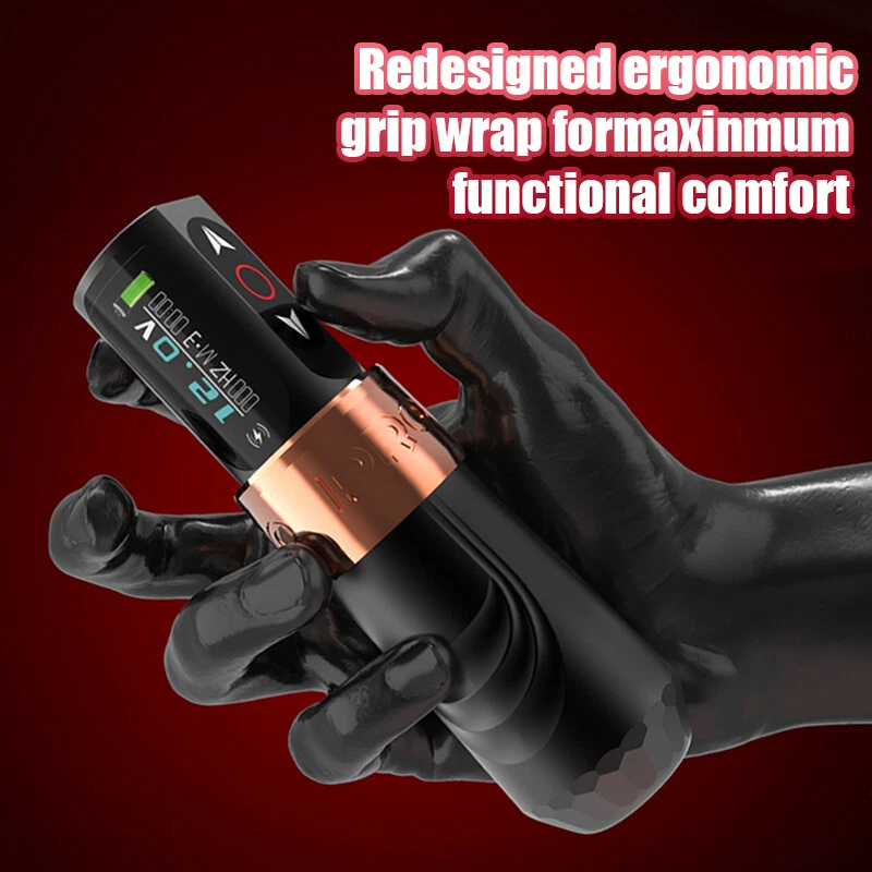 YILONG PRO Wireless Tattoo Machine Gun Professional Pen w/4.0mm Stroke+2 Battery image 4