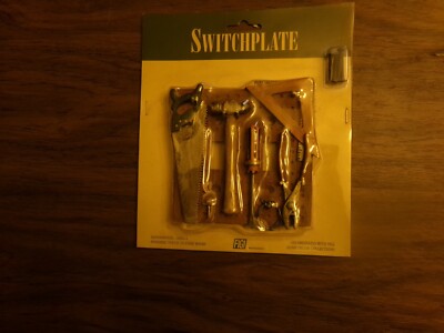 New Handpainted Vintage Figi 1998 Workshop Tools Double Switchplate Cover
