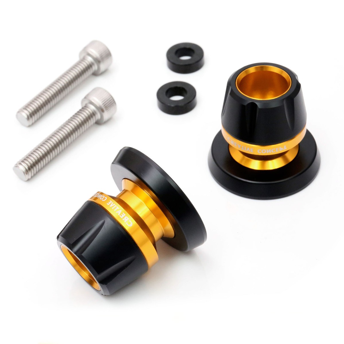 グッズBB1 Gold BB01 CNC M8 Rear Swing Arm Spools For Kawasaki ZX-10RR