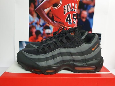 Nike Air Max 95 Black Grey Safety Orange Men's UK 11 EUR 46 Nike Air Max 95 Black Grey Safety Orange Men's UK 11 EUR 46