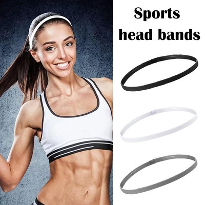 :Mens Boys Ladies Long Stretchy Thin Hair Elastic Football Headbands Sport H9F
