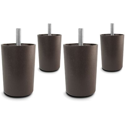 3'' Universal Brown Plastic Furniture Legs Sofa/Couch/Chair 5/16'' - Set of 4