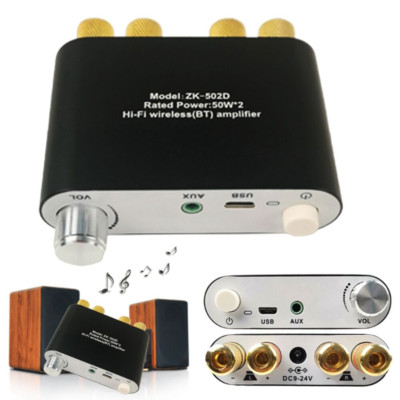 Bluetooth Mini Digital Power Amplifier HiFi Stereo Audio Amp HiFi 50W+50W NEW US