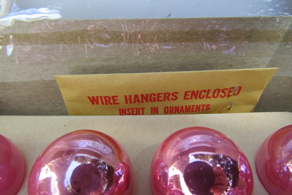 Lot Vintage Glass PINK BALL Mini 25mm BALL Christmas Ornaments Shiny