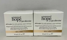 2X PHILOSOPHY RENEWED HOPE IN JAR SKIN TINT TINTED MOISTURIZER 4.5 NUDE 1 OZ