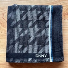 HANDKERCHIEF MEN'S VINTAGE ART BLACK HOUNDSTOOTH POCKET SQUARE COTTON 18" B0338