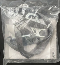 MSA Safety Adjustable Restraint Lanyard, 6ft, Gray, Steel Snap Hook, #10201456