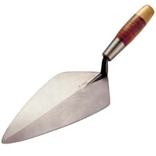 W Rose Brick Trowel 11" Wide London Pattern Leather Handle
