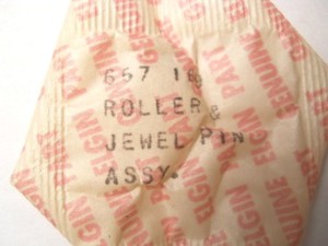 Elgin 657 Factory Replacement Watch Part 169 One Piece Double Roller Jewel Pin Ebay