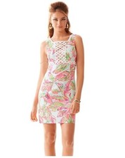    LILLY PULITZER Size 6 Rosie Lace Square Neck Coastal Resort Shift Dress NWOT