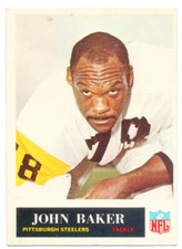 1965 Philadelphia #142 John Baker Pittsburgh Steelers Sharp Corners VGEX EX