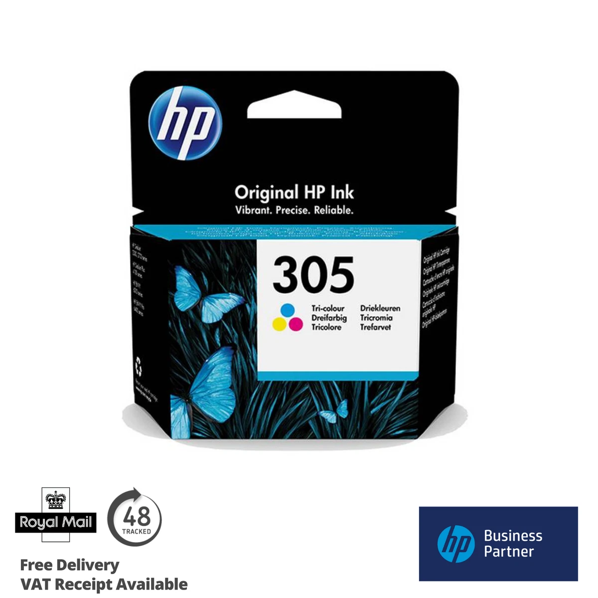 Original HP 305 Colour Ink Cartridge 3YM60AE for Deskjet 2710 272 ENVY 6000  Box