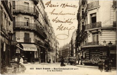CPA TOUT PARIS 697 9e Rue Condorcet Rue Rodier (1270329)