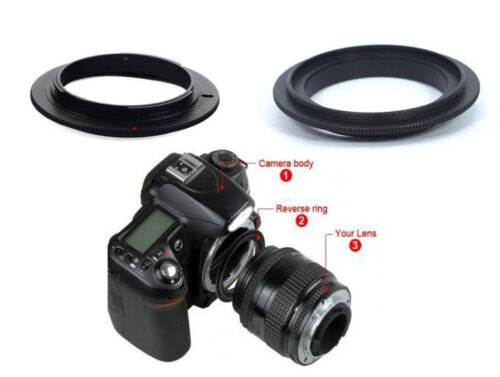 EOS-52mm Makro Reverse Lens Adapter Pierścień do mocowania obiektywu Canon EOS EF - MAGAZYN W WIELKIEJ BRYTANII - Zdjęcie 1 z 9