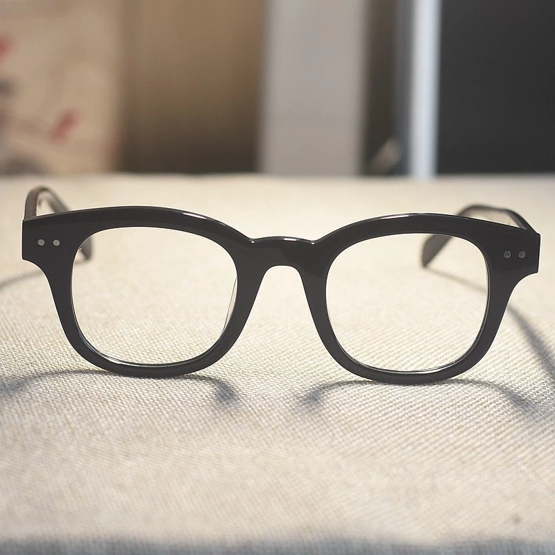 Ретро Японии ручной работы твердого ацетата очки ОПРАВА мужчин черный 1960 очки - Изображение 2 из 4