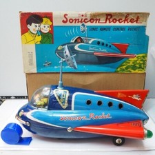 Masudaya Tin Toy Sonicon Rocket Space Patrol Car W/BOX F/S JP as is