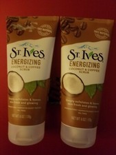 2 PACK ST. IVES ENERGIZING COCONUT  COFFEE SCRUB DEEPLY EXFOLIATES