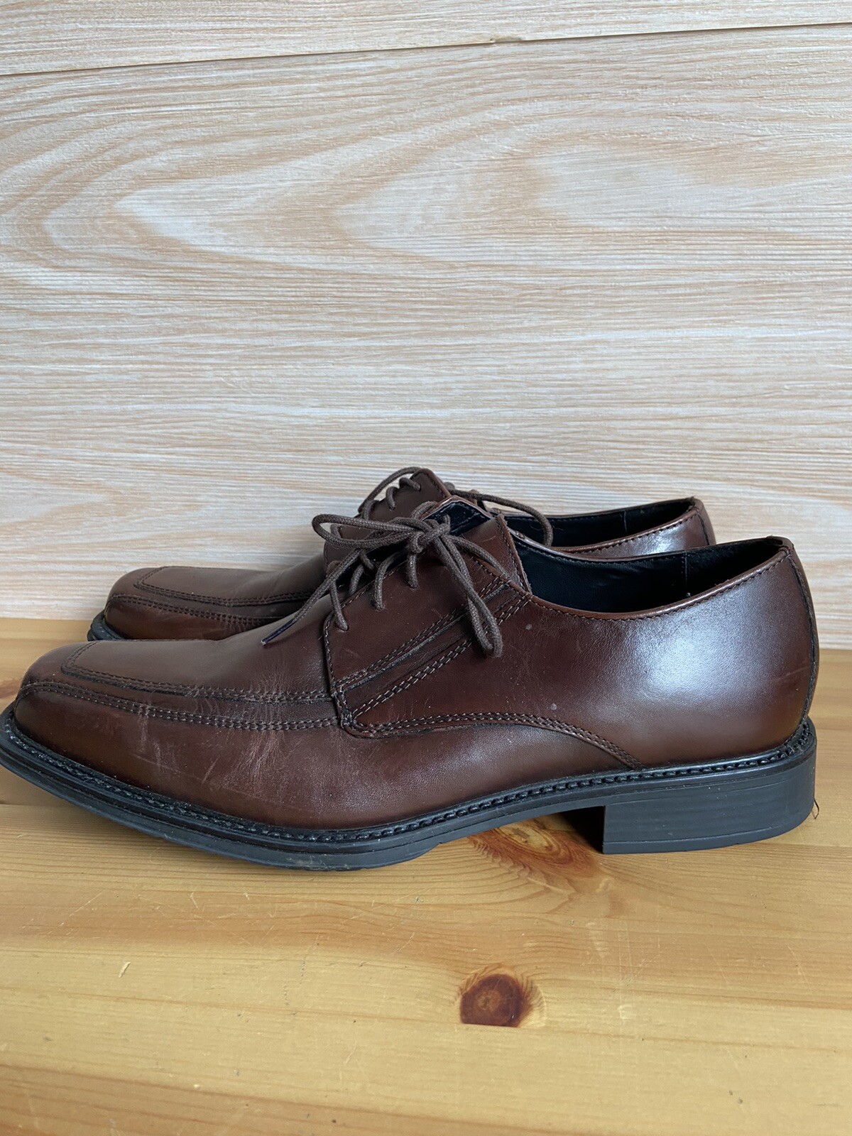 SAOLA Scarpa Oxford Bostonian Howes 26705 uomo taglia 9 M pelle bordeaux tinta unita stringata
