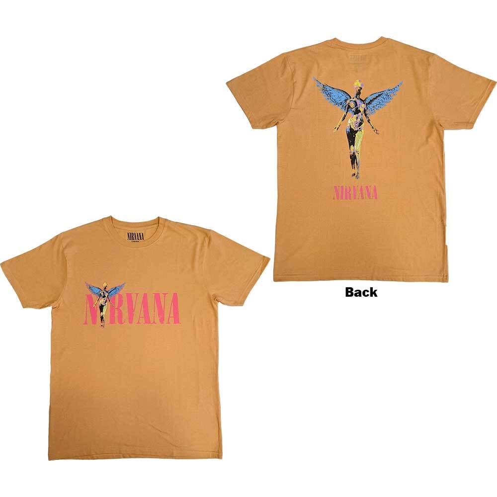 Nirvana In Utero Flowers Männer T-Shirt – Band-Merch, Blaue Farbe, Nachhaltig