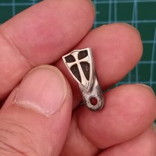 1 Piece Hand Made Silver Cross Filler Tab for Rick Hinderer XM18 3.5