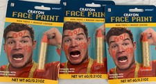Partypro Halloween Non Toxic Crayon Face Paint Sticks Orange 3pk