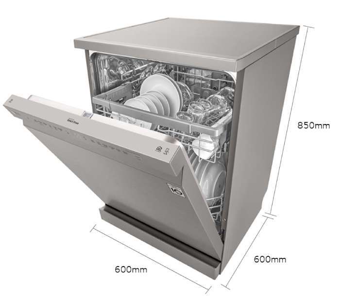 LG 60cm QuadWash Platinum Steel Freestanding Dishwasher XD5B14PS eBay