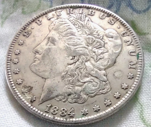 1884-P Morgan Silver Dollar Absolutely Super Nice Fine Detail