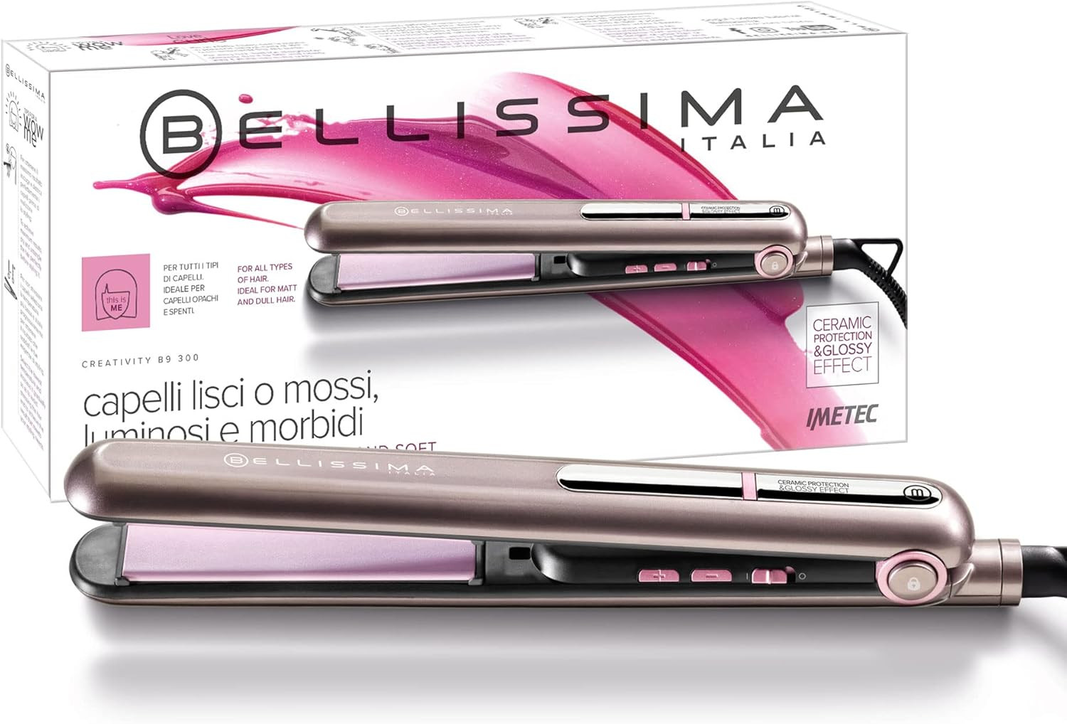 Piastra Imetec B9 300 Creativity: Styling Liscio e Mosso in una Passata