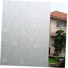  Window Privacy Film Decorative Stained Glass Floral 29.5 x 78.7inch Floret